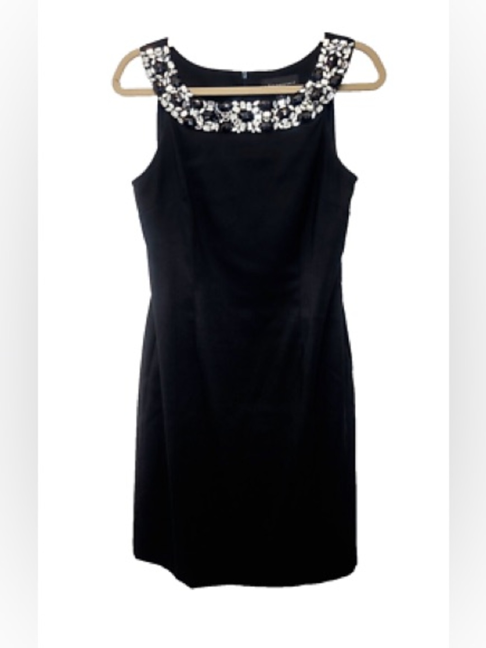 Dress Barn Black Gemstone Neck Dress